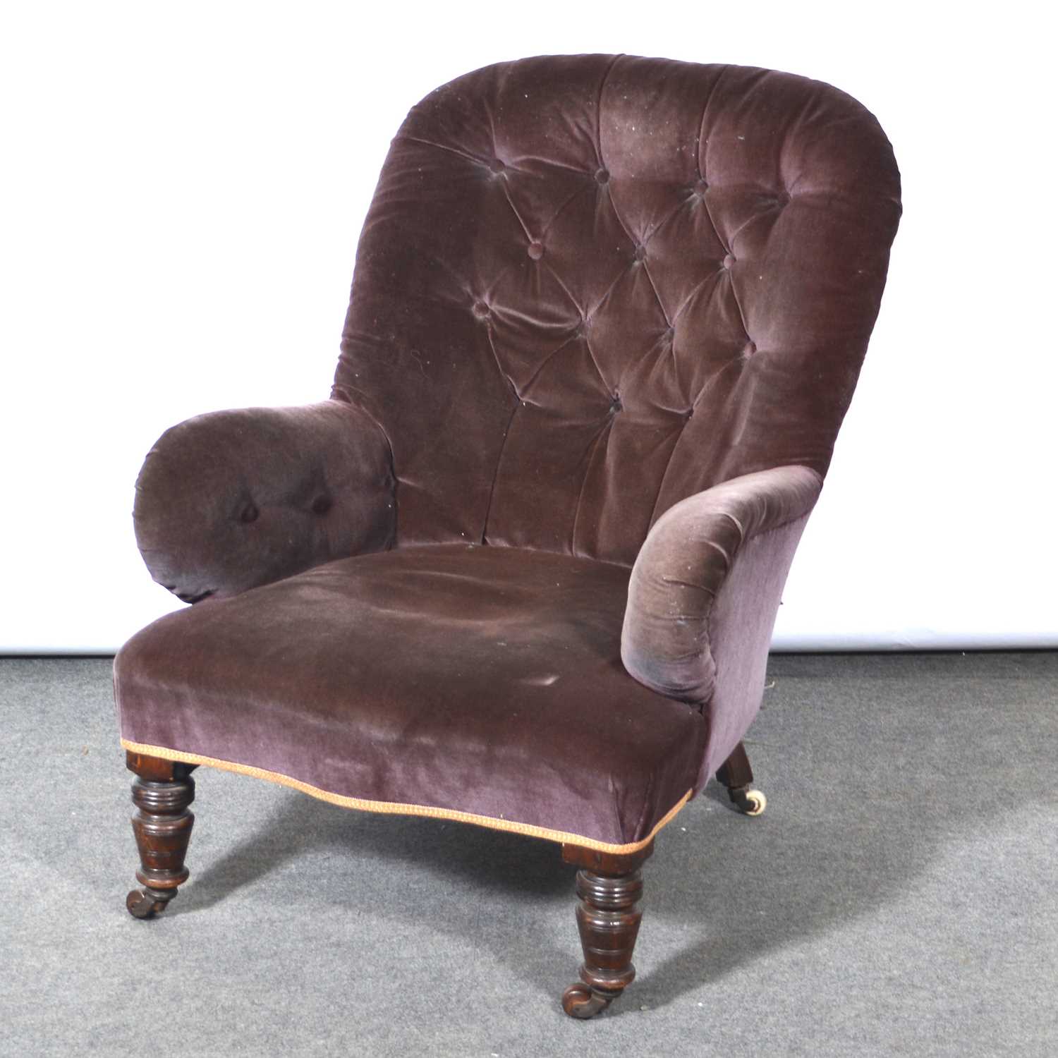 Lot 491 - Victorian beech ladies chair