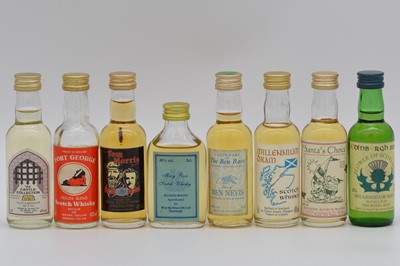 Lot 96 - Twenty three assorted miniature bottlings of single malt and blended whiskies