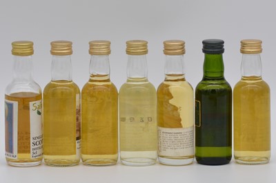 Lot 96 - Twenty three assorted miniature bottlings of single malt and blended whiskies