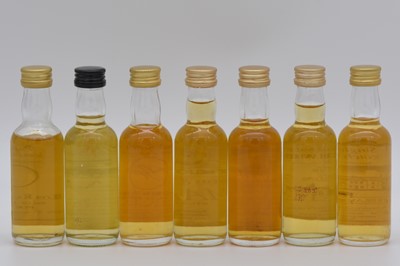 Lot 59 - Twenty eight assorted miniature bottlings of single malt and blended whiskies