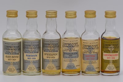 Lot 97 - Campletown Commemoration - the full set of twenty four whisky miniatures