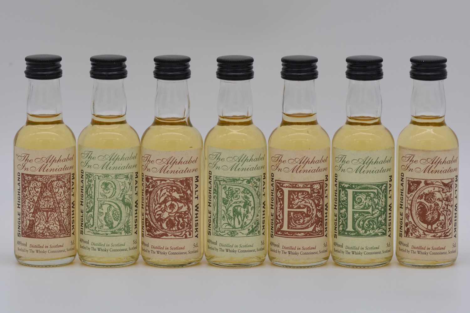 Lot 98 - The Whisky Connoisseur - the complete Alphabet in Miniature set