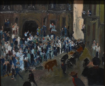 Lot 385 - Spanish School, The running of the bulls