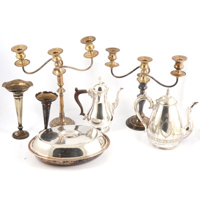 Lot 170 - One box of silver plated wares, to include Barker Ellis teaset.