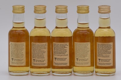 Lot 90 - Five Prestonfield House miniature Scotch whiskies - Castle labels