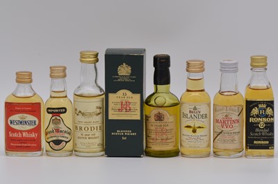Lot 47 - Assortment of thirty nine miniature blended Scotch whiskies