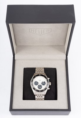 Lot 114 - Tag Heuer Autavia - a gentleman's stainless steel chronograph wristwatch, Jack Heuer 85th Anniversary.