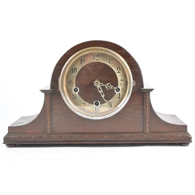 Lot 460A - Oak mantle clock