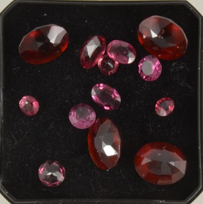 Lot 270 - Gem Collector - Thirteen loose, faceted garnets.