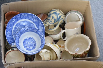 Lot 100 - A collection of Torquay and other Devon motto ware, with other ceramics.