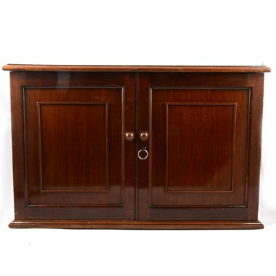 Lot 357A - Mahogany table collectors cabinet with glazed doors