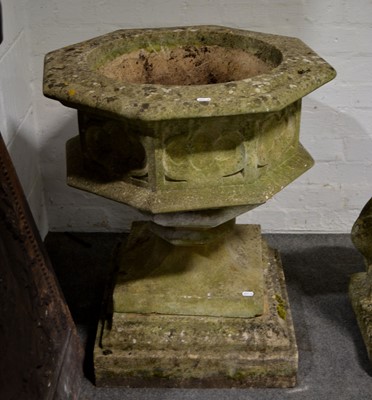 Lot 505 - Haddonstone 'font' garden urn