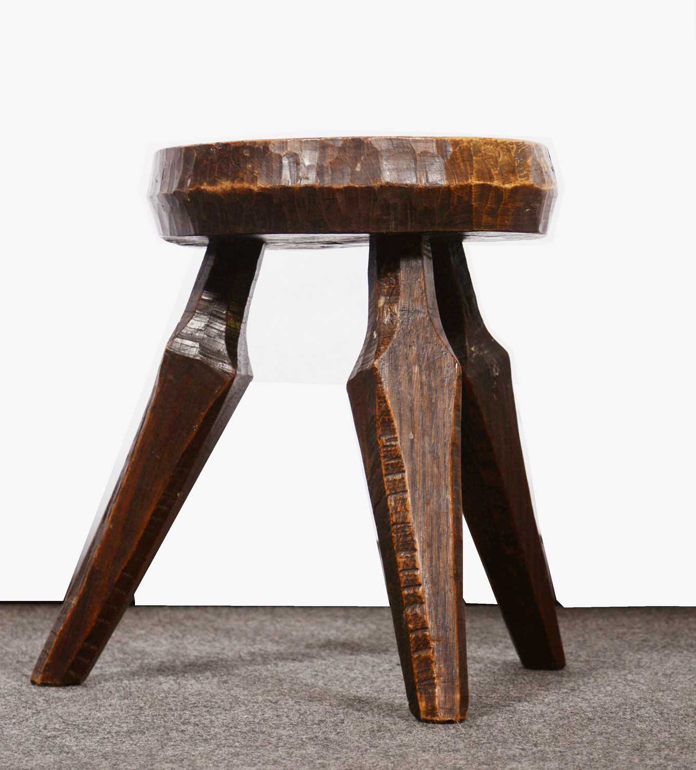 Lot 481 - Jack Grimble of Cromer, a tripod stool