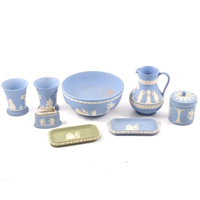 Lot 20 - Small collection of Wedgwood blue jasperware