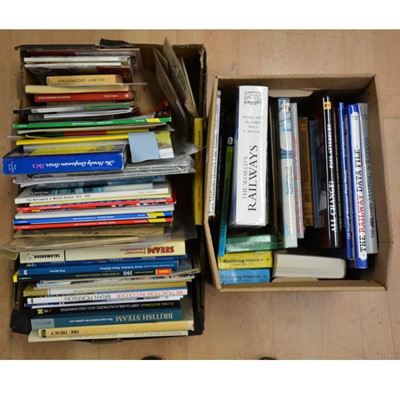 Lot 108 - Two boxes of railway and railway modelling books.