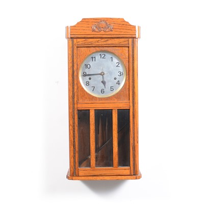 Lot 551 - Oak cased wall clock