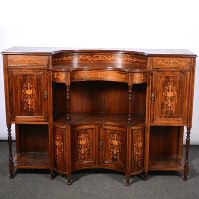 Lot 508 - Late Victorian rosewood and marquetry chiffonier