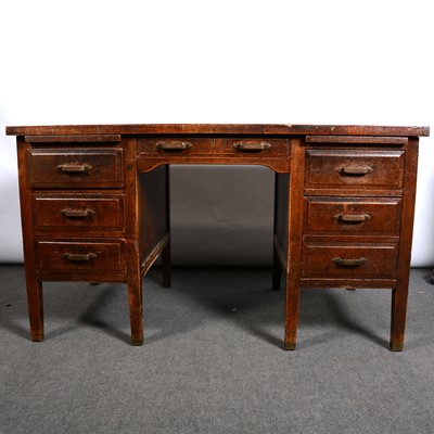 Lot 466 - Oak office desk