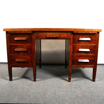 Lot 465 - Oak office desk