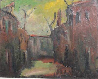 Lot 390 - Italian School, 20th Century, Street scene