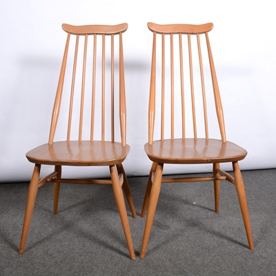 Lot 475 - Pair of Ercol spindle-back dining chairs