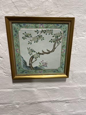 Lot 15 - Chinese porcelain panel, 20th century