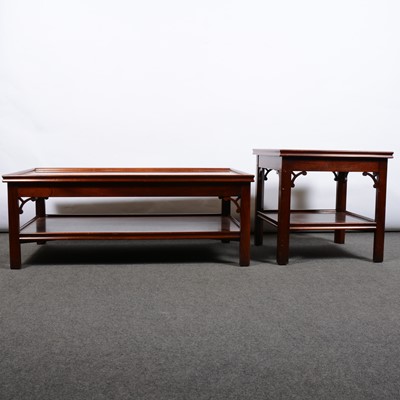 Lot 545 - Mahogany coffee table and a lamp table