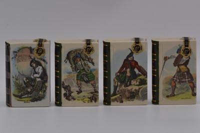 Lot 92 - Eight assorted Rutherford's ceramic book decanters, famous Scotsman series