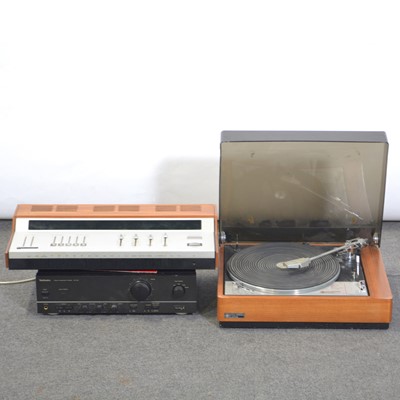 Lot 507 - Vintage audio; including Goldring record player; Bush and Technics amplifier.