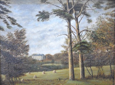 Lot 343 - English School, Landscape with a country house