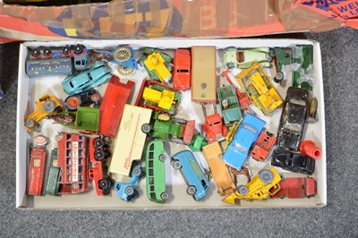 Lot 31 - A trunk of model railways and Matchbox models.