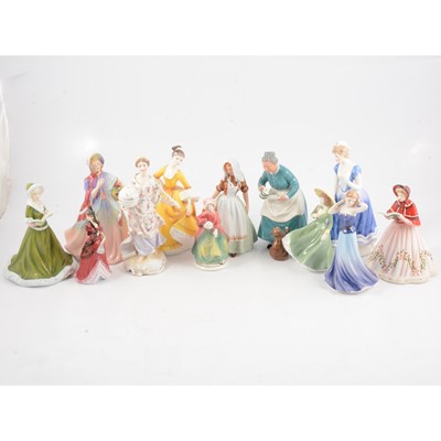 Lot 45 - A collection of twelve bone china figurines