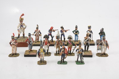Lot 256 - Seven-teen Napoleonic War cast metal figures
