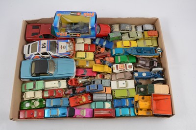 Lot 140 - One box of loose die-cast models, mostly Matchbox and Husky.