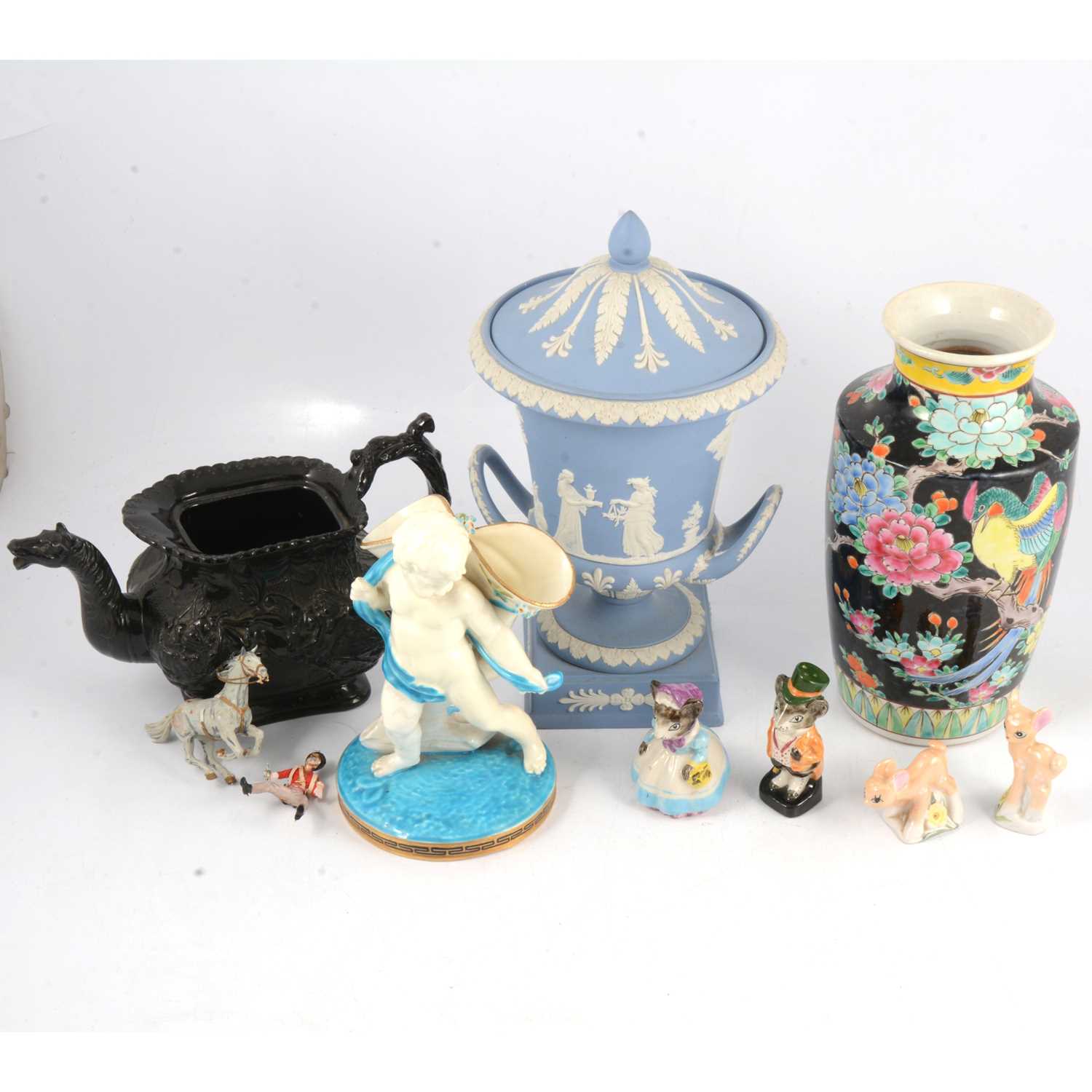 Lot 67 - Wedgwood jasperware vase and other ceramics