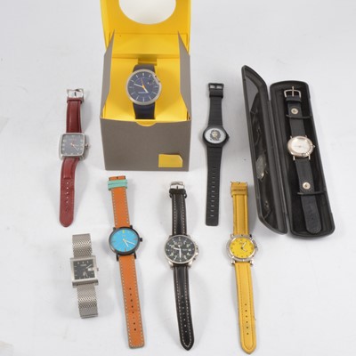 Lot 318 - Eight modern watches, to include Paul Smith and Sekonda.