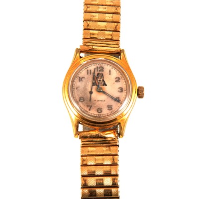 Lot 117 - A lady's wristwatch with the face of The King of Saudi Arabia