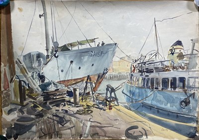 Lot 399 - Ralph Hartley, Harbour scene