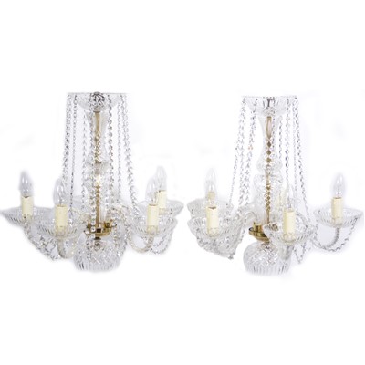 Lot 279 - Pair of Stuart crystal chandeliers