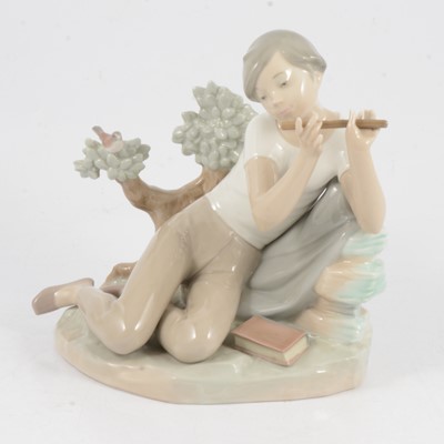 Lot 37 - Lladro figure of a boy flautist