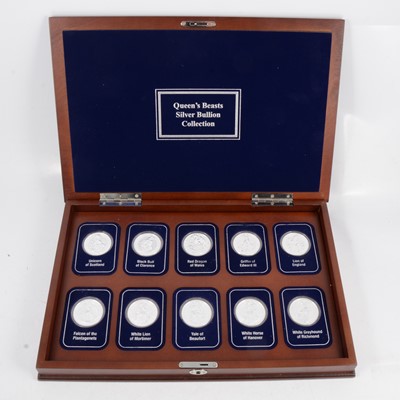 Lot 185 - Cased Set of Queen's Beast Silver Bullion Collection.