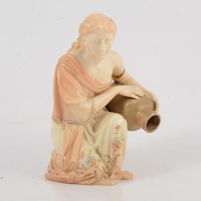 Lot 13 - Royal Worcester model of an ancient Greek lady with amphora