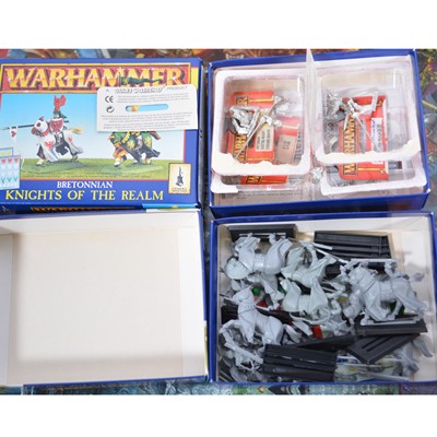 Lot 244 - Warhammer Fantasy war-gaming sets; including Empire Battalion; Bretonnian Questing Knights etc