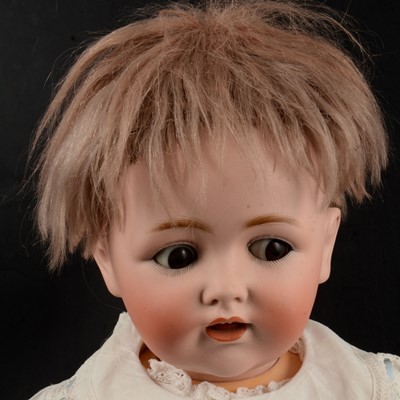 Lot 308 - JD Kestner bisque head baby doll, 257 head stamp with googly eyes