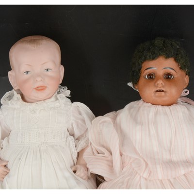 Lot 316 - Two bisque head dolls. Ernst Heubach and Kammer and Rheinhardt.