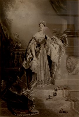 Lot 418 - After Alfred Chalon, Queen Victoria in coronation robes