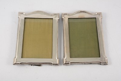 Lot 184 - Two silver strut back photograph frames, Walker & Hall, Birmingham 1918.