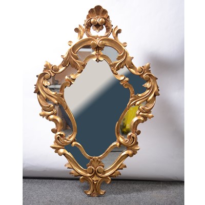 Lot 463 - Modern gilt framed wall mirror