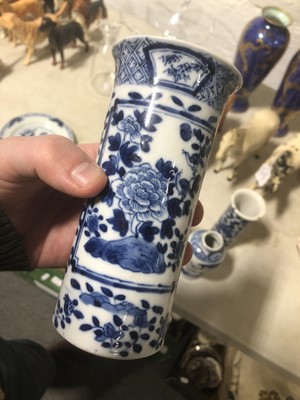 Lot 33 - Four Chinese porcelain blue and white vases