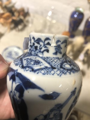 Lot 33 - Four Chinese porcelain blue and white vases